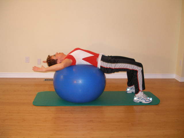 Back Stretches with Exercise Ball  Ball exercises, Excercise ball