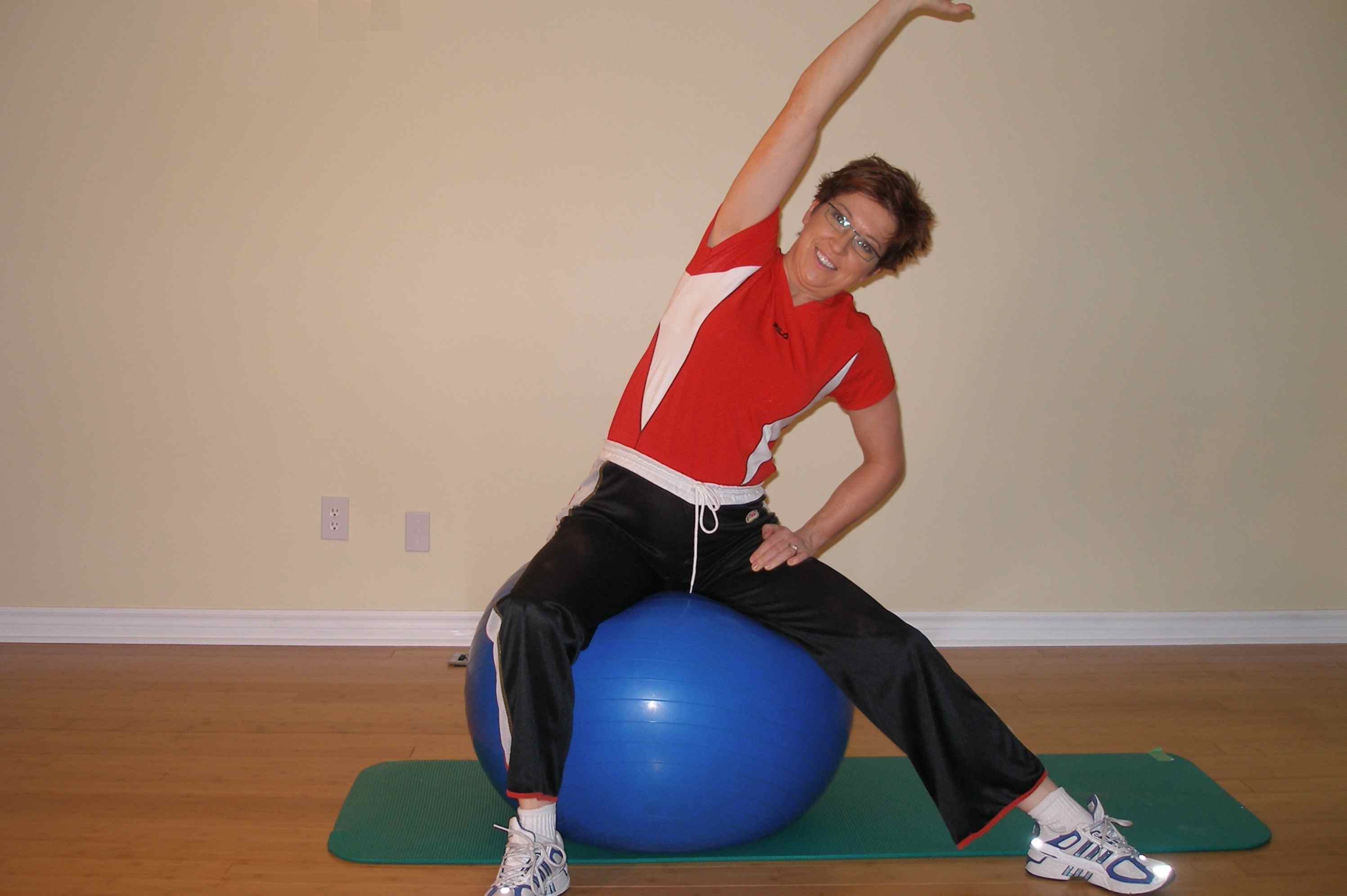 Stability Ball Side Stretch